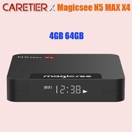 RBNJO Magicsee N5 S905X4 Amlogic Quad-Core กล่องทีวี Android 11 Mali-G31 MP2ชุดกล่องด้านบน2.4G 5G Wi