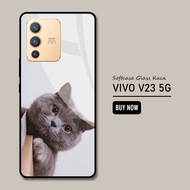 [ DW24JC ] jasoncellphone Softcase Shiny Glass VIVO V23 5G - Cool Case - Casing hp - Softcase - Glas