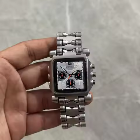 Original New Non-Oakley Square Large Dial Waterproof Luminous Fashion Trend Men's Watch Square Quart