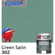 SINAR NIPPON 5 LITER 302 GREEN SATIN MATT METAL PAINT Micaceous Iron Oxide MIO / CAT MINYAK PINTU PAGAR GRILL BESI MATT
