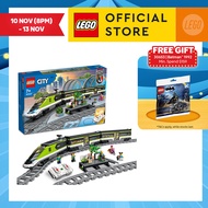 LEGO City Express Passenger Train 60337 Building Kit (764 Pieces) Building Blocks For Kids Construct