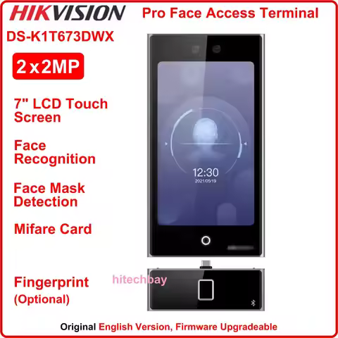 Hikvision Original DS-K1T673DWX Pro Face Access Terminal 7" Touch Screen Face Recognition Card Reade