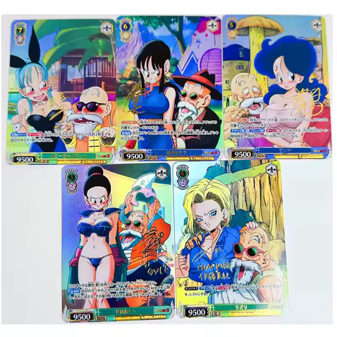 5pcs/set Dragon Ball Master Roshi Chichi Z GT Super Saiyan Heroes Battle Card Ultra Instinct Game Co