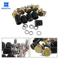 5 Set WH148 3pin Potentiometer B1K B10K B20K B50K B100K B250K B500K B1M Linear Taper 15mm Shaft with