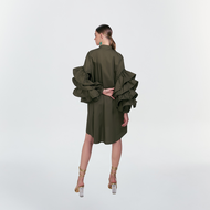 Runway Items | เดรสคอตตอลแขนรัฟเฟิล