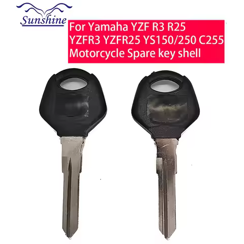 Sunshine Double Slot Uncut Blade Blank Key for YZF R3 R25 YZFR3 YZFR25 Motorcycle Fitment - Uncut Ke