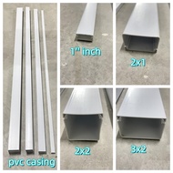 pvc casing for installation aircond pipe / water pipe / wiring cover plastic 1'' inch 1x2  2x2  3x2 