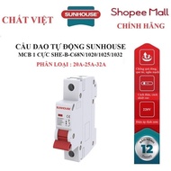 SUNHOUSE MCB 1-POLE AUTOMATIC BREAKER SHE-B-C68N/1020/1025/1032