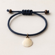 HI STYLE CRAFT - Men's Drawstring Bracelet with Shell Charm | Handmade Ocean Beach Style Men's Brace