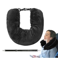 Stuffable Neck Pillow for Travel Travel Stuffable U-Shaped Pillow Large Capacity Travel Neck Pillow for Home lusg lusg