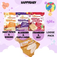 {LOOSE PACK} Happy Baby Teethers Organic Crackers Baby Food, Biscuit Biskut Bayi Baby Snack 1Packs, 