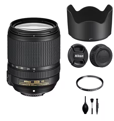 Nikon AF-S DX NIKKOR 18-140mm f/3.5-5.6G ED VR Lens For Nikon SLR Cameras