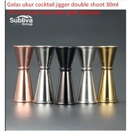 Cocktail jigger double shoot measuring cup 30ml 60 ML according to stock silver gold stainless