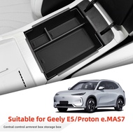 For Geely E5/Proton e.MAS7 2024 Armrest Storage Box Geely E5/Proton e.MAS7 Armrest Console Tray Car 