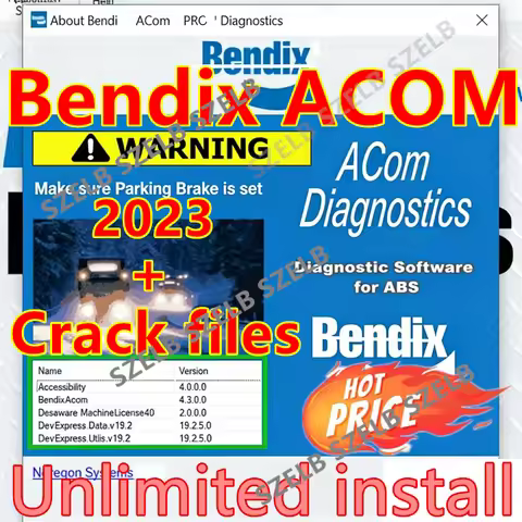 Newest Bendix ACom Pro Diagnostics 2023 v1+ Unlock Keygen + Unlimited Install ABS Diagnostic Softwar