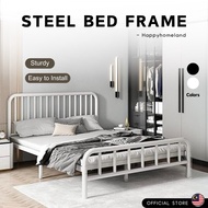 -READY STOCK-Steel Bed Frame 5ft / 6ft Queen / King Size Metal White Black Rangka Katil Besi Home Furniture Perabot Ruma
