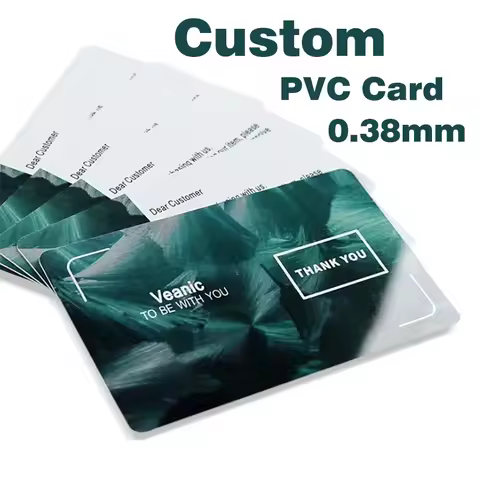Custom PVC Business ID Card Own Design Logo Name Plastic Waterproof Double Side Glossy Matte Thank Y