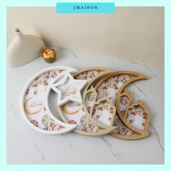 JMAISON Raya Decoration 2024 Raya Wooden White Tray Moon Star Ramadan Deco Hiasan Raya Eid Murabak