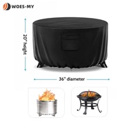 Round Fire Stove Cover 36 Inch Durable Oxford Fabric 210D 420D Waterproof Design