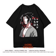 Bandung Combed 30s Boys Distro T-Shirt Sasuke Anime Character Model