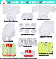 35 PCS Lucky CJ or Joyworld Cotton Newborn Baby Clothes Set White Infants Wear NewBorn Package with 