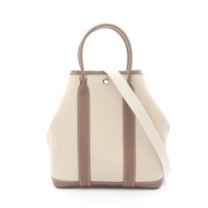 【二手】愛馬仕 HERMES 托特包 Garden File PM Beton/Etoupe 帆布皮革 Garden File PM Beton/Etoupe 女士二手 A
