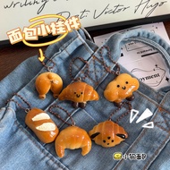 Cute Alkaline Water Bread Bag Pendant Creative Hanging Decoration Croissant Baguette Realistic Food 