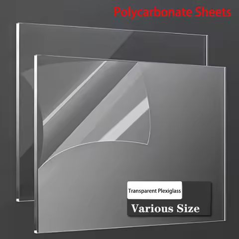 Polycarbonate Sheet Thick 1-12mm Transparent Plexiglass Laser-Cut Standard Size with Protective Film