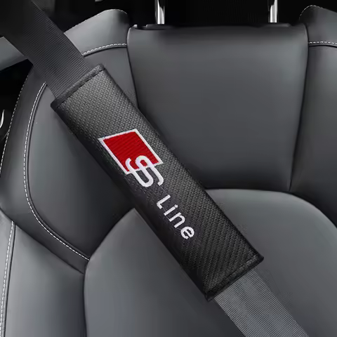 Car Seat Belt Cover Safety Belt Pad Shoulder Protector Cushion for Audi Sline TT A6 C6 C5 C7 A5 A4 B