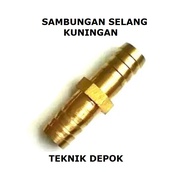 5/ 16 inch Full Brass Hose Connector Hose Fitting Connection Nipple 5/ 16 Inch Brass Hose Connector 