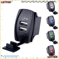 LETTER Car Charger Car & Motorcycle  Mini Auto Charger Adapter