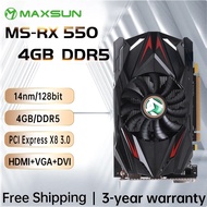 RX 550 4G RX 550 4G MAXSUN Graphics Card RX580 2048SP 8G AMD GPU RX550 Transformers 4G GDDR5 14Nm Vi