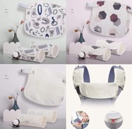 精選bebear 三片式純棉咬咬巾/口水巾🎉🔖3款選擇：純白/六角形/藍灰圖案✔鈕扣設計 方便拆洗✔雙重棉布 吸水力強 唔起毛頭✔任何揹帶，bb車也適用🈹🈹優惠價🈹🈹‼️💥🔻$69/1套3件裝‼️‼️