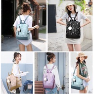 【Ready Stock】【Giveaway】 Lovely Pendant Women Shoulder Bag Tide Ethnic Fashion Casual Anti-Theft Travel Backpack Large Capacity Shoulder Backpack