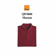 OREN SPORT QD0606 Maroon Quick Dry Polo T-Shirt Unisex Sportswear Cool Fit Microfiber NTMY.os