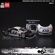 POP RACE Mercedes CLK GTR D2 1997 F1A GT 1/64 Diecast Mini Scale Mercedes Benz AMG Miniature Car Sup