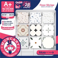 Ready Stock Waterproof Vinyl Tile Sticker for Kitchen, Floor, Bathroom - Tile Sticker Floor