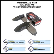 Kia Sorento BL 2.5 2002-2009 Frixa Brake Pad (Front FPK15 / Rear FPK15R)