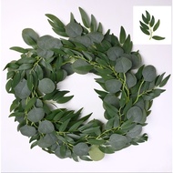 Fake Eucalyptus Vine Leaves Length 2 Meters Vines Leaf Lines