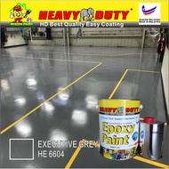 HE 6604 EXECUTIVE GREY Epoxy Paint ( Heavy Duty Coating Brand ) Floor Coating Paint / Cat Lantai interior &amp; exterior cem