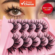 5 pairs of 8D comic false eyelashes - Specialized black spikes, fluffy and natural, effortlessly cre