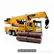 1:50 Diecast Metal Model Toy Wood Grabbing Crane Truck Lifter Pull Back With Sound & Light U6Q5 4FMA