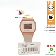 CASIO ORIGINAL LW-204 SERIES LW-204-4A/1A/1B JAM TANGAN WANITA DIGITAL TALI KARET BERGARANSI
