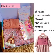 Hampers Kado Ulang Tahun Dress Import Anak Perempuan Usia 1- 6 Tahun - Hadiah kado box anak cewek
