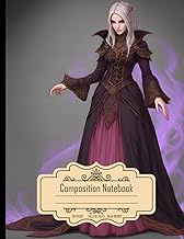 Composition Notebook College Ruled: DND Great Old One Warlock Female in Elegant Dress, Ideal for Wri