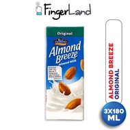 ALMOND BREEZE Almond Milk Original 180 ml Susu Almond Original 3 PCS