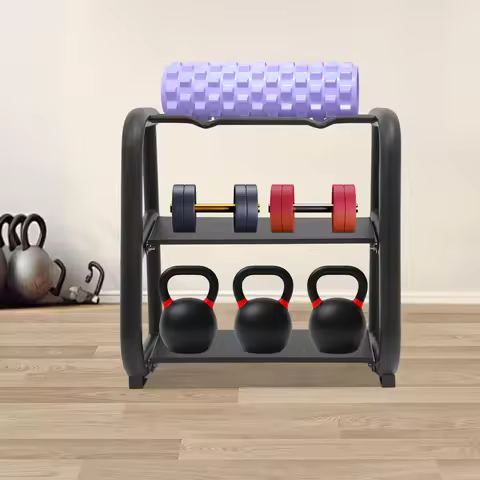 Kettlebell Storage Rack, Black Dumbbell Stand, Multifunctional Weight Stand，home, office, gym，Load b