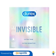 Durex Invisible Extra Thin Pack 2 Pcs