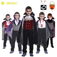 Kids Count Dracula Gothic Vampire Costume Children Carnival Party Halloween Fantasia Prince Vampire 