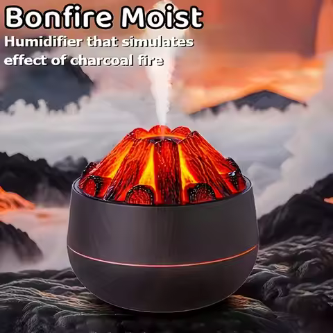 Charcoal-Style Mist Humidifier, USB-Powered Humidifier, Home Decor, USB Aromatherapy Diffuser, Deskt